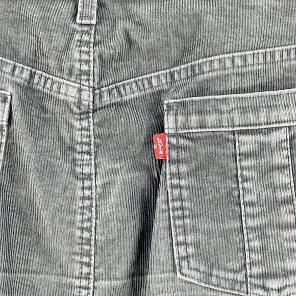 Vintage Levi’s Long Skirt Corduroy Surplus Sz 8 Gray Boho‎ Side Slit Red Tab - Picture 6 of 9